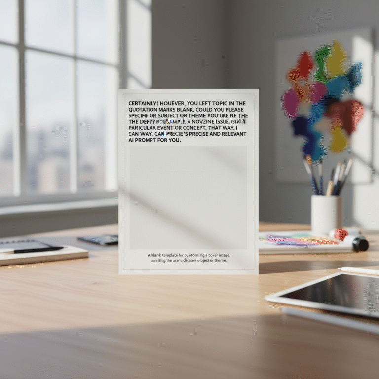 A blank template for customizing a cover image, awaiting the user’s chosen subject or theme.