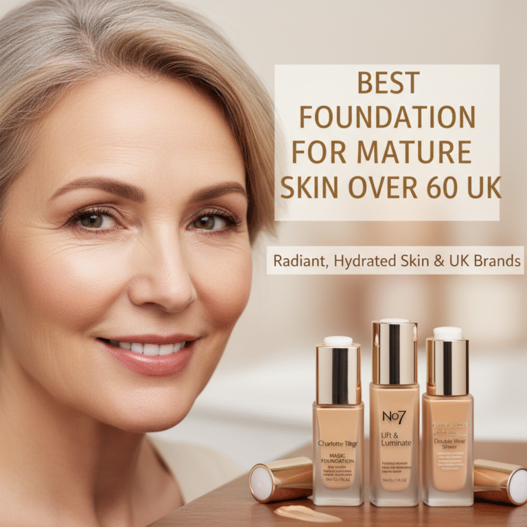 Best foundations for radiant, hydrated mature skin over 60, featuring popular UK brands and tips.