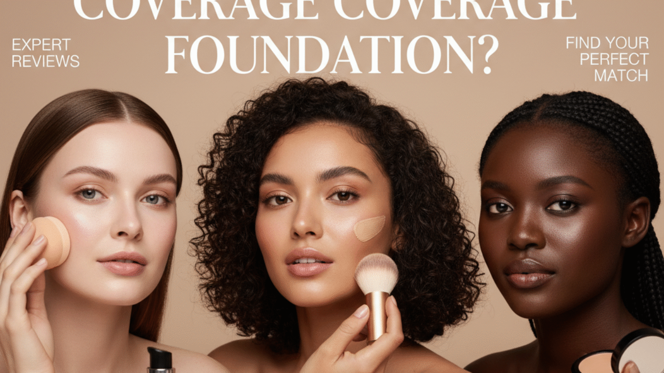 Diverse women show flawless skin on a chic cover: What's the Best Coverage Foundation?